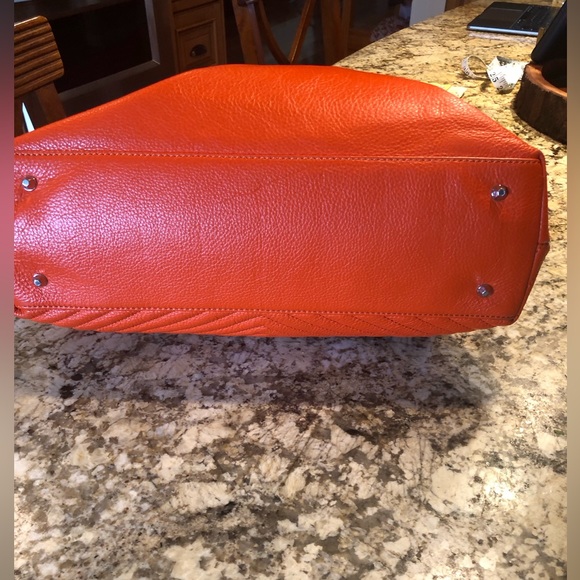 orYANY Orange Leather Women's Shoulder Handbag with strap - Picture 14 of 16